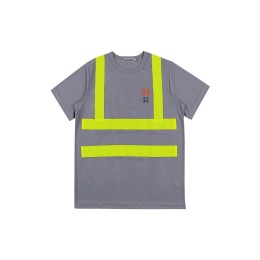 訂購灰色短袖建設工業制服  反光帶短袖T恤  晃安建設工業制服  建築工程服  D406 訂購灰色短袖建設工業制服  反光帶短袖T恤  晃安建設工業制服  建築工程服  D406